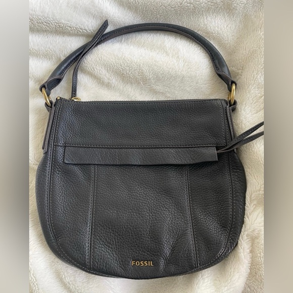 Fossil Handbags - Black and Gold Fossil Shoulder Bag